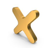 Gold Wrong Icon PNG & PSD Images