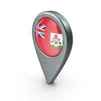 Bermuda Location With Flag PNG & PSD Images