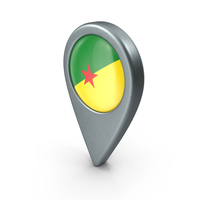 French Guiana Location With Flag PNG & PSD Images
