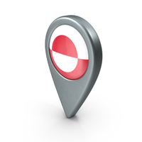 Greenland Location With Flag PNG & PSD Images