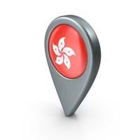 Hong Kong Location With Flag PNG & PSD Images