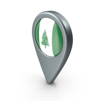 Norfolk Island Location With Flag PNG & PSD Images