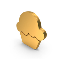 Cup Cake Icon Gold PNG & PSD Images