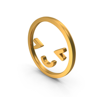Gold Delighted Face Icon PNG & PSD Images