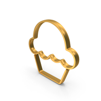 Gold Cup Cake Outline Icon PNG & PSD Images