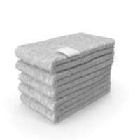 White Stacked Three Bath Mat Pile PNG & PSD Images