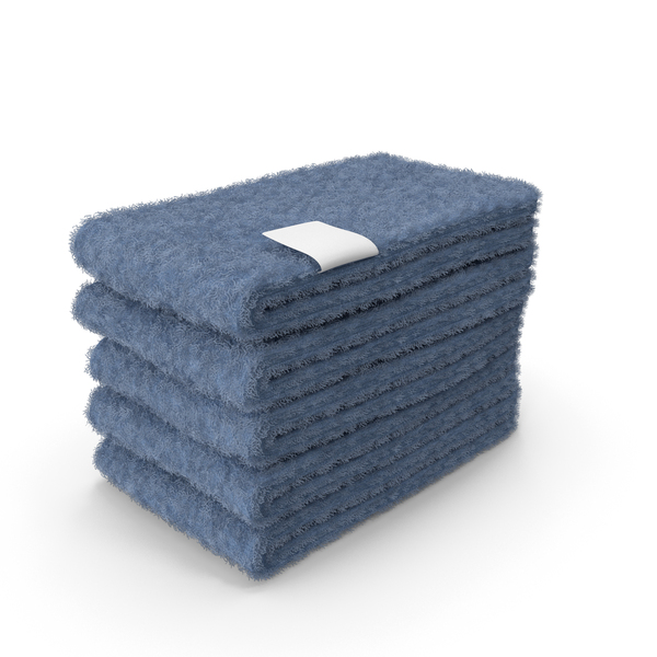 Stacked Bath Mats 5 Pile Blue PNG & PSD Images