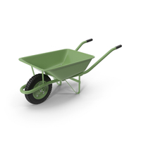Green Single Wheel Construction Trolley PNG & PSD Images