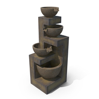 Empty Stone Bowl Garden Fountain PNG & PSD Images