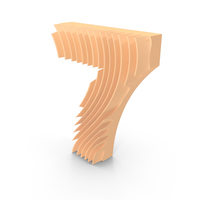 Wavy Shape Number 7 PNG & PSD Images