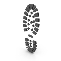 Black Shoe Print Symbol PNG & PSD Images