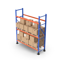 Pallet Rack And Cardboard Boxes PNG & PSD Images