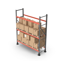 Pallet Rack And Cardboard Boxes PNG & PSD Images