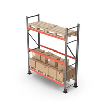 Pallet Rack And Cardboard Boxes PNG & PSD Images
