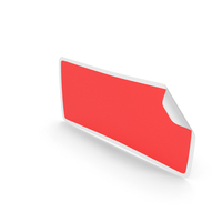 Red Rectangular Sticker PNG & PSD Images