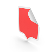 Red Square Comment Sticker PNG & PSD Images