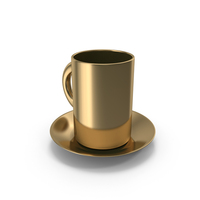 Gold Coffee Mug PNG & PSD Images
