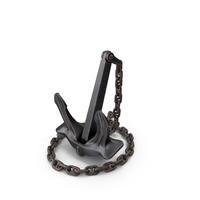 Anchor With Chain Segment PNG & PSD Images