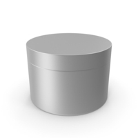 Cosmetic Jar Silver PNG & PSD Images