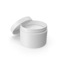 Cosmetic Jar Open White PNG & PSD Images