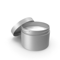 Cosmetic Jar Open Silver PNG & PSD Images