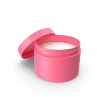 Cosmetic Jar Open Pink PNG & PSD Images