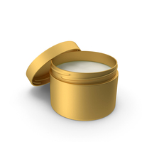 Cosmetic Jar Open Gold PNG & PSD Images