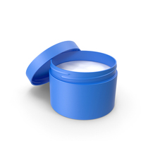 Cosmetic Jar Open Blue PNG & PSD Images
