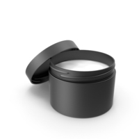 Cosmetic Jar Open Black PNG & PSD Images