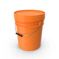 Clean Orange Bucket PNG & PSD Images