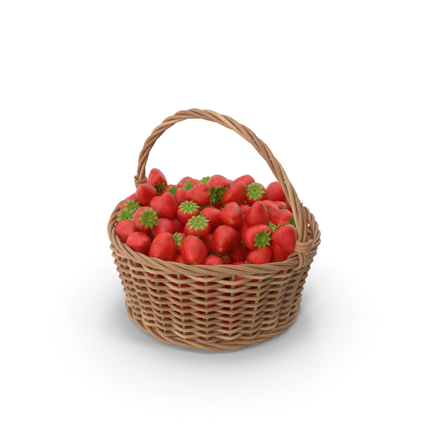 Basket of Strawberries PNG & PSD Images