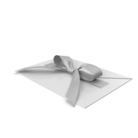 White Envelope With Bow Lying PNG & PSD Images