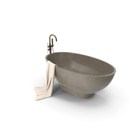 Bathtub with Standing Mixer Faucet PNG & PSD Images
