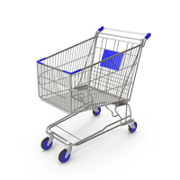 Market Caddy Silver Blue PNG & PSD Images