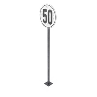 50 Speed Limit Sign PNG & PSD Images