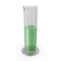Cylinder Laboratory Flask With Green Liquor PNG & PSD Images