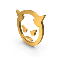 Devil Face Icon Gold PNG & PSD Images