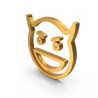 Devil Face Icon Gold PNG & PSD Images