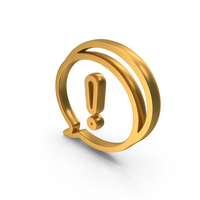 Gold Exclamation Mark Alert Speech Bubble Icon PNG & PSD Images