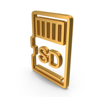 Out Line Memory Card SD Card Icons Gold PNG & PSD Images