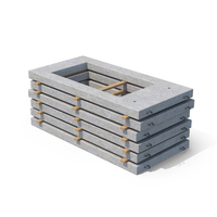 Concrete Wall Panels On Wood Planks PNG & PSD Images