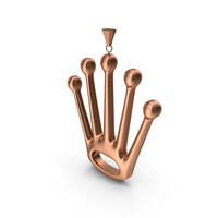 Copper Crown Shaped Pendant PNG & PSD Images