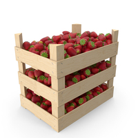 Strawberries In Fruit Crates PNG & PSD Images