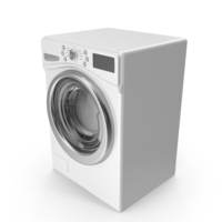 White Front Load Washing Machine PNG & PSD Images