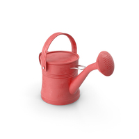 Red Worn Metal Watering Can PNG & PSD Images
