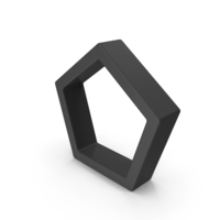 Black Basic Pentagonal Frame PNG & PSD Images