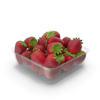 Strawberries In Plastic Container PNG & PSD Images