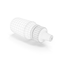Medicine Bottle Tipped Over Wireframe PNG & PSD Images