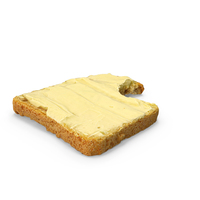 Toast With Margarine Bitten PNG & PSD Images