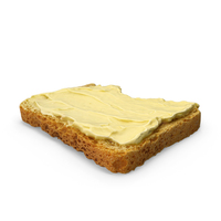 Toast With Margarine Bitten PNG & PSD Images